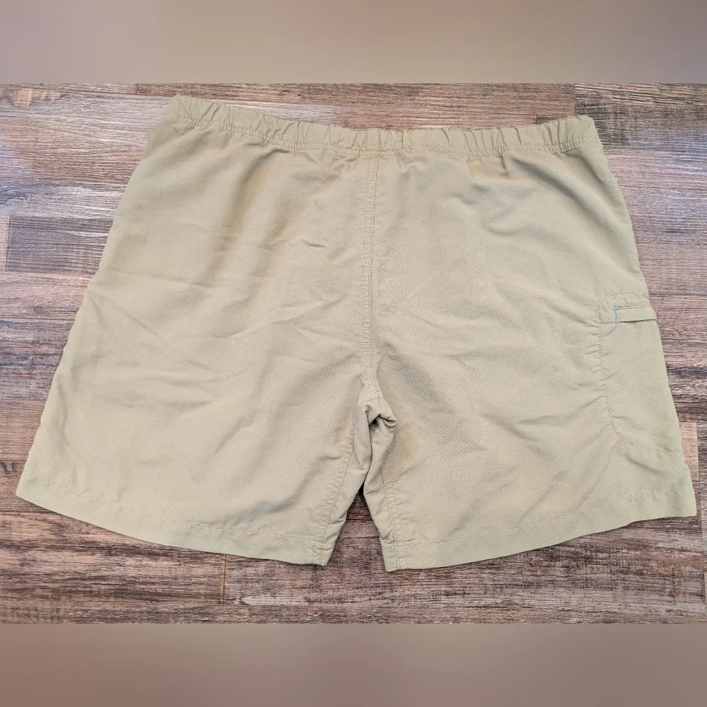 KAVU Men's Belted Hiking River Shorts Outdoor Hiking Casual Tan Quick Dry Sz XL